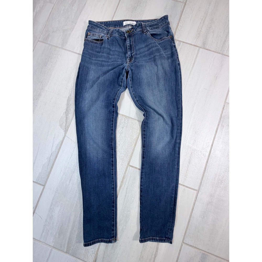 DL1961 Florence Instasculpt Warner Mid Rise Skinny Jeans Size 29 Dark Blue